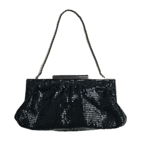 The Limited Black Sequin Handbag with Black Chain Handle Clasp Purse Wallet - Picture 7 of 10